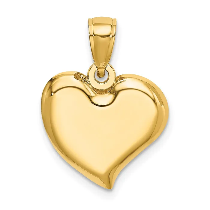 Charm Necklaces Goldia 14k Yellow Gold Polished Teardrop Heart Charm