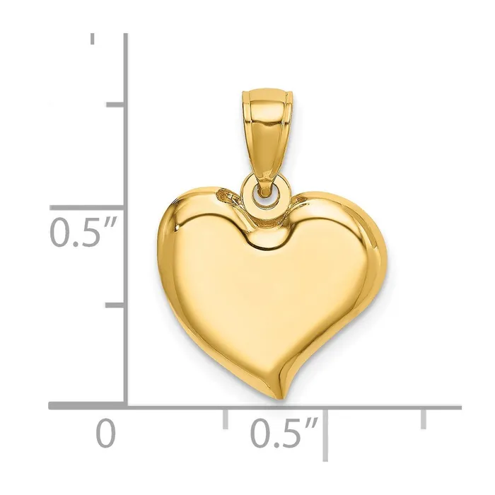 Charm Necklaces Goldia 14k Yellow Gold Polished Teardrop Heart Charm
