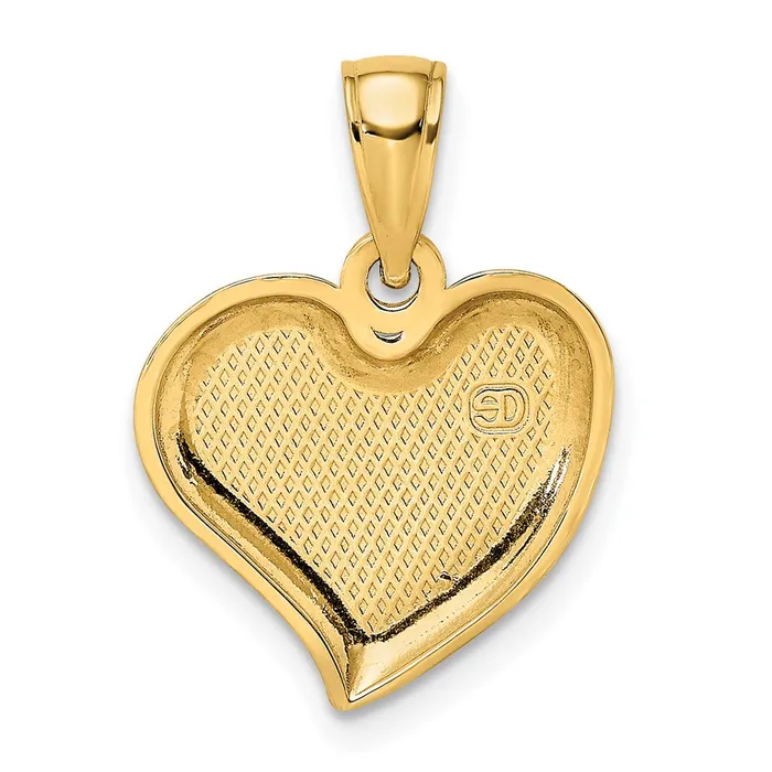 Charm Necklaces Goldia 14k Yellow Gold Polished Teardrop Heart Charm