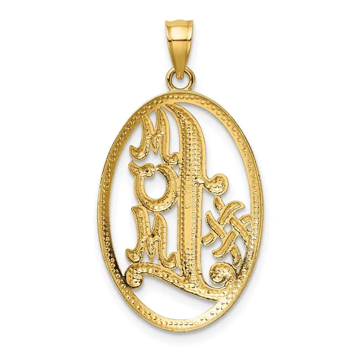 Charm Necklaces Goldia 14k Yellow u0026 Rhodium Gold w Rhodium 1 MOM Oval Charm
