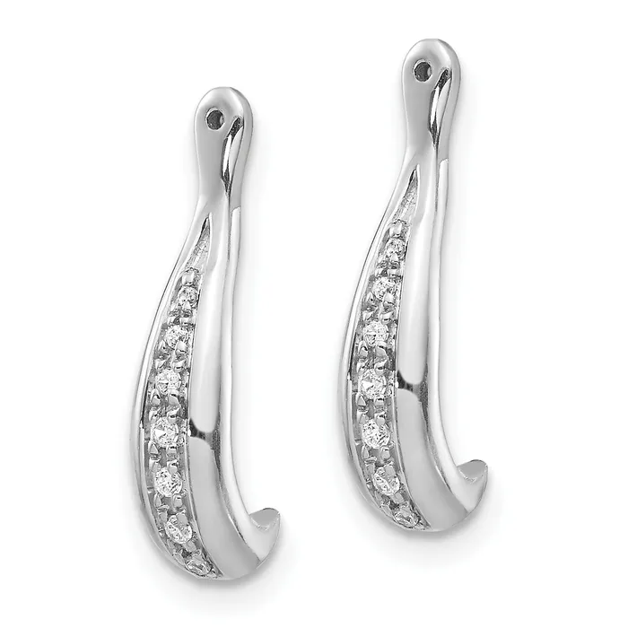 Earrings 14k White Gold 120 Ct Lab Grown Diamond VSSI G Earring Jackets Goldia