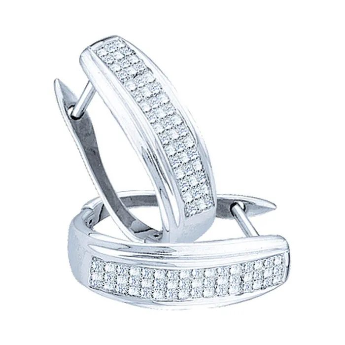 Earrings gndatlanta 12CTWDiamond INVISIBLE FASHION HIGH HOOPS EARRING