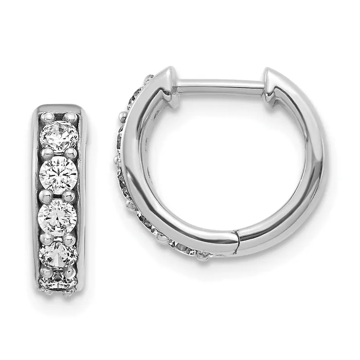 Earrings Goldia 14k White Gold 12 Ct Lab Grown Diamond VSSI G Hinged Hoop Earrings Earrings Goldia 14k White Gold 12 Ct Lab Grown Diamond VSSI G Hinged Hoop Earrings