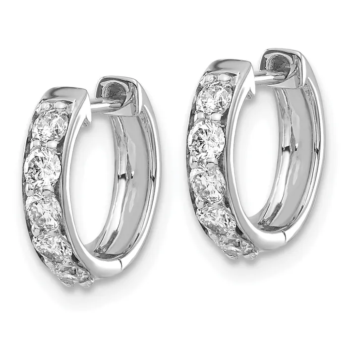 Earrings Goldia 14k White Gold 12 Ct Lab Grown Diamond VSSI G Hinged Hoop Earrings