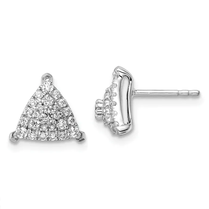 Earrings Goldia 14k White Gold 12 Ct Lab Grown Diamond VSSI G Triangle Cluster Post Earrings Earrings Goldia 14k White Gold 12 Ct Lab Grown Diamond VSSI G Triangle Cluster Post Earrings