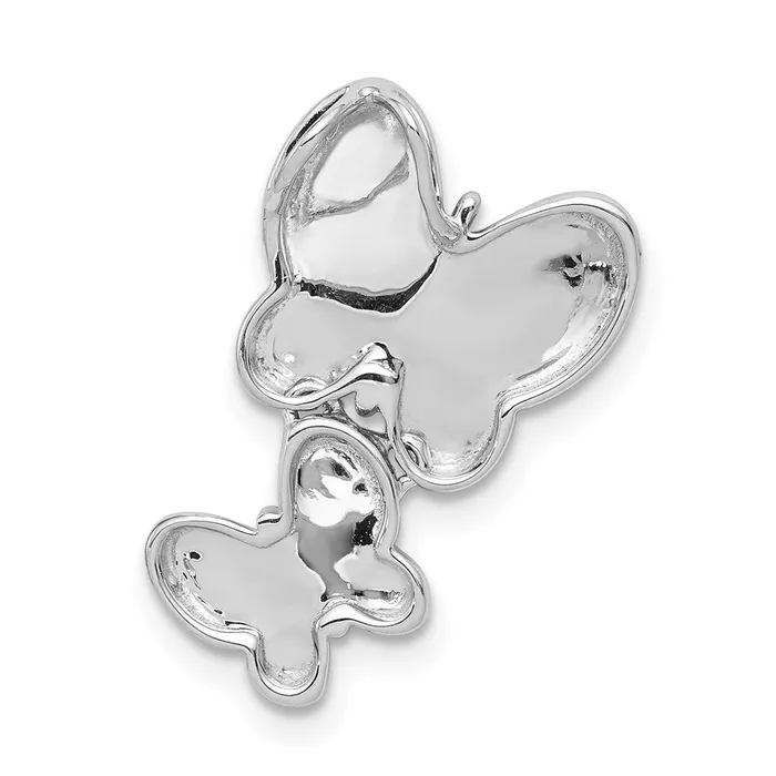 Earrings Goldia 14k White Gold 16ct Real Diamond Butterfly Chain Slide