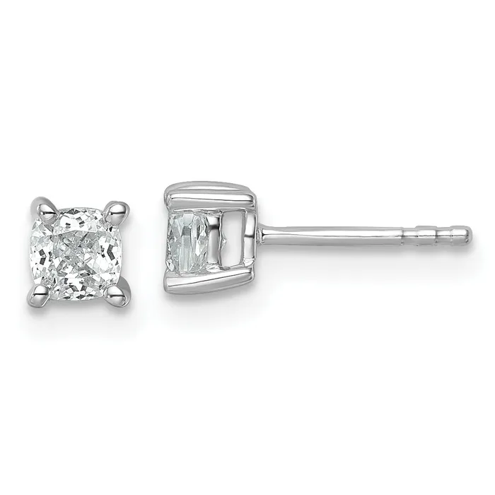 Earrings Goldia 14k White Gold 34 ctw Certified Lab Grown Diamond VSSI G Cushion 4 Prong Heavy Wt Stud Earrings Earrings Goldia 14k White Gold 34 ctw Certified Lab Grown Diamond VSSI G Cushion 4 Prong Heavy Wt Stud Earrings