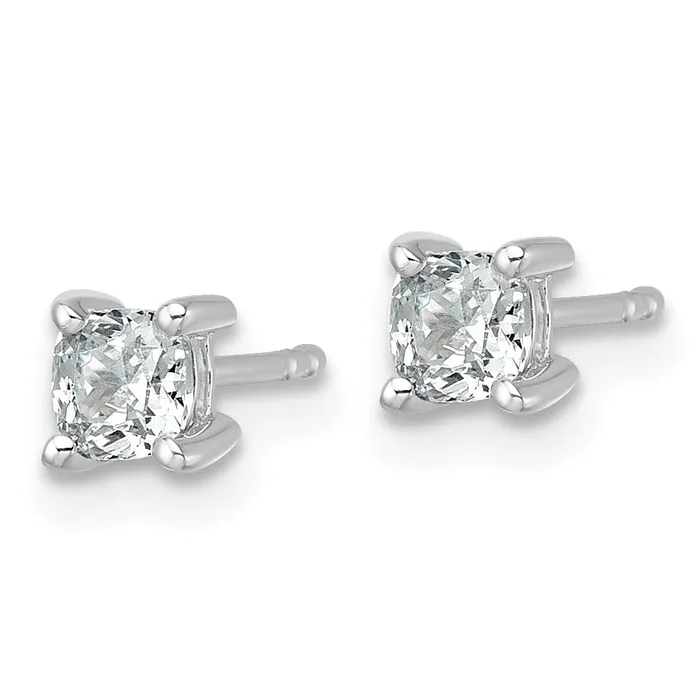 Earrings Goldia 14k White Gold 34 ctw Certified Lab Grown Diamond VSSI G Cushion 4 Prong Heavy Wt Stud Earrings