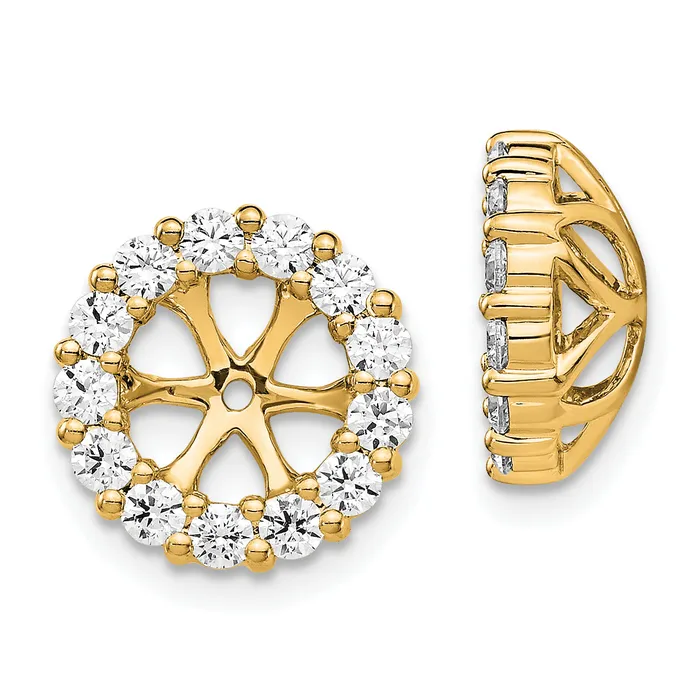 Earrings Goldia 14k Yellow Gold 1 Ct Lab Grown Diamond VSSI G for 65 mm Earring Jacket Earrings Goldia 14k Yellow Gold 1 Ct Lab Grown Diamond VSSI G for 65 mm Earring Jacket