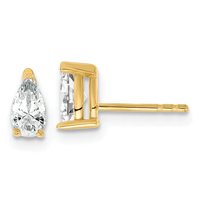 Earrings Goldia 14k Yellow Gold 23 ctw Lab Grown Diamond VSSI G Pear 4 Prong Heavy Wt Stud Earrings Earrings Goldia 14k Yellow Gold 23 ctw Lab Grown Diamond VSSI G Pear 4 Prong Heavy Wt Stud Earrings