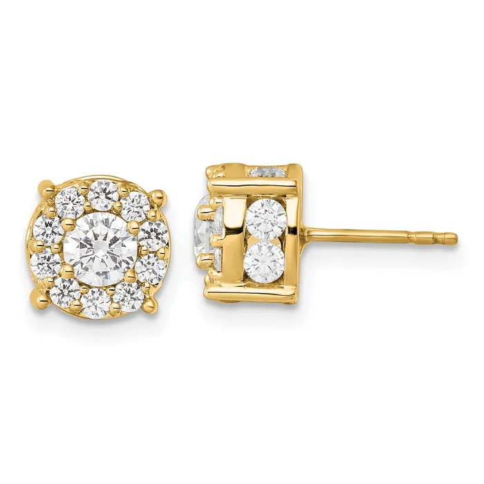 Earrings Goldia 14k Yellow Gold 2 Ct Lab Grown Diamond VSSI G Post Earrings Earrings Goldia 14k Yellow Gold 2 Ct Lab Grown Diamond VSSI G Post Earrings