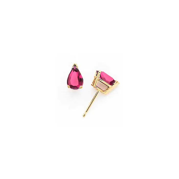 Earrings Goldia 14k Yellow Gold 7x5mm Pear Rhodolite Garnet earring