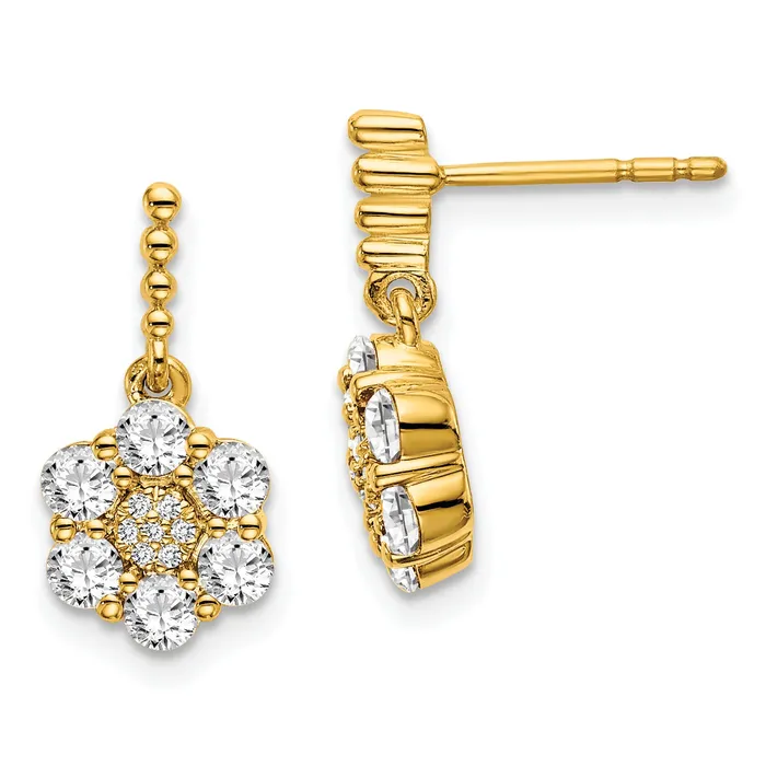 Earrings Goldia 14k Yellow Gold Lab Grown Diamond VSSI FGH Floral Earrings Earrings Goldia 14k Yellow Gold Lab Grown Diamond VSSI FGH Floral Earrings
