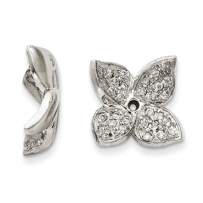 Earrings goldiaca 14K White Gold Diamond Earring Jacket