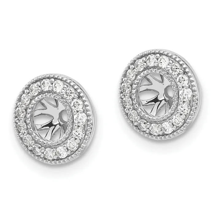 Earrings Goldia Solid 14k White Gold 14ct Simulated CZ Earring JacKets Earrings Goldia Solid 14k White Gold 14ct Simulated CZ Earring JacKets