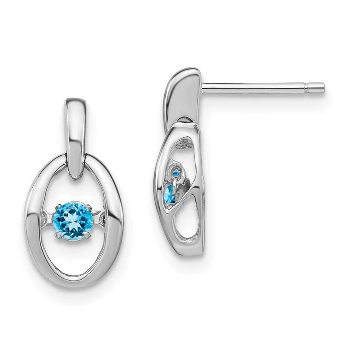Earrings Goldia Sterling Silver Rhodium Blue Topaz Birthstone Vibrant Earrings Earrings Goldia Sterling Silver Rhodium Blue Topaz Birthstone Vibrant Earrings