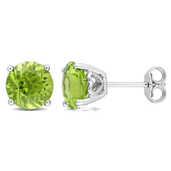 Earrings JMS always Original Amour 4 CT TGW Peridot Stud Earrings in Sterling Silver