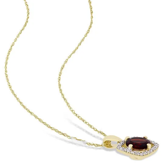 Earrings Original AMOUR 2piece Set Of 2 15 CT TGW Garnet and 16 CT TW Diamond Square Halo Stud Earrings and Pendant with Chain In 10K Yellow Gold JMS always Earrings Original AMOUR 2piece Set Of 2 15 CT TGW Garnet and 16 CT TW Diamond Square Halo Stud Earrings and Pendant with Chain In 10K Yellow Gold JMS always