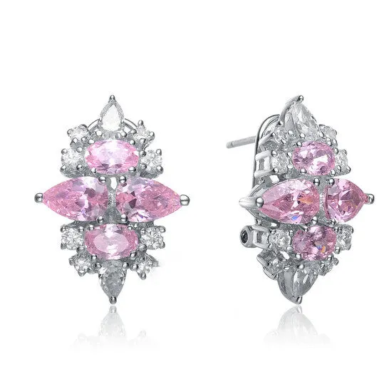 Earrings Original Megan Walford 925 Sterling Silver Pink Cubic Zirconia Stud Earrings JMS always Earrings Original Megan Walford 925 Sterling Silver Pink Cubic Zirconia Stud Earrings JMS always