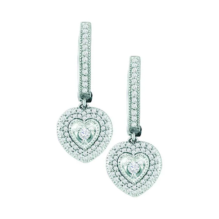 gndatlanta 34CTWDiamond HEART EARRING Earrings