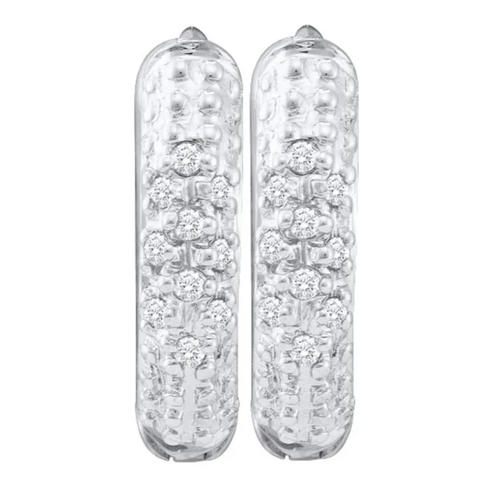 gndatlanta Earrings 14k White Gold Round Prongset Diamond Hoop Earrings 18 Cttw gndatlanta Earrings 14k White Gold Round Prongset Diamond Hoop Earrings 18 Cttw
