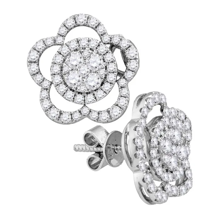 gndatlanta Earrings 18k White Gold Round Diamond Convertible Star Dangle Jacket Earrings 1 Cttw gndatlanta Earrings 18k White Gold Round Diamond Convertible Star Dangle Jacket Earrings 1 Cttw