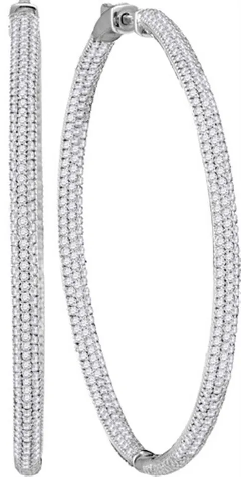 gndatlanta Earrings 3 12CTWDiamond HOOPS EARRINGS