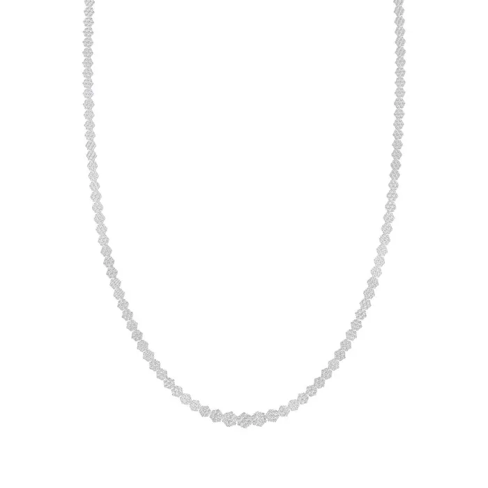gndatlanta Necklaces 14k White Gold Round Diamond Cluster Fashion Necklace 10 Cttw gndatlanta Necklaces 14k White Gold Round Diamond Cluster Fashion Necklace 10 Cttw