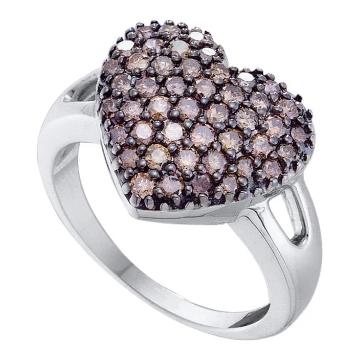 gndatlanta Rings 1 CTWDiamond BROWN HEART RING