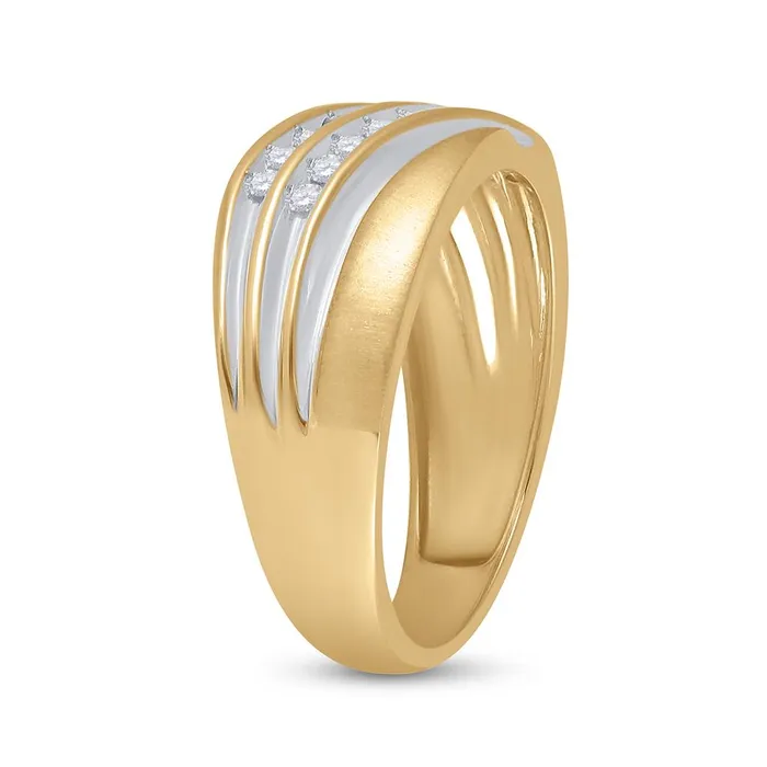 gndatlanta Rings 10k Yellow Gold Round Diamond Wedding Band Ring 14 Cttw