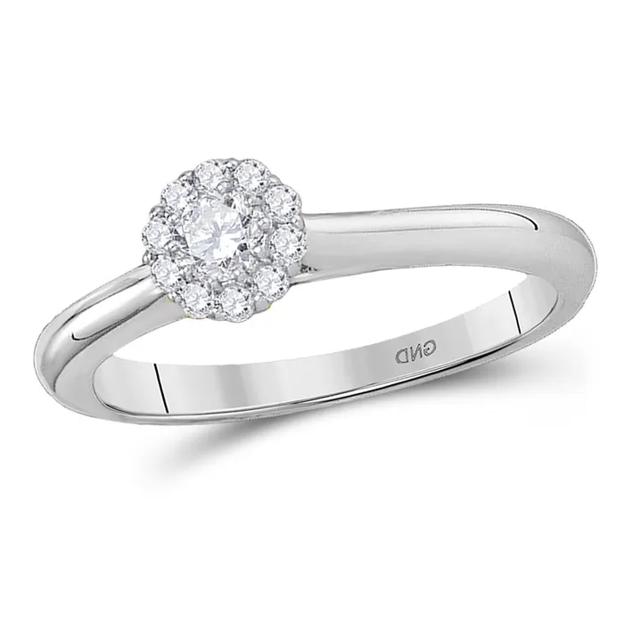 gndatlanta Rings 14k White Gold Round Diamond Solitaire Bridal Engagement Ring 14 Cttw gndatlanta Rings 14k White Gold Round Diamond Solitaire Bridal Engagement Ring 14 Cttw