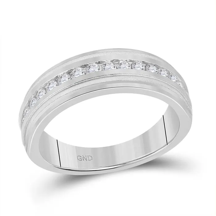 gndatlanta Rings 14k White Gold Round Diamond Wedding Single Row Band Ring 12 Cttw gndatlanta Rings 14k White Gold Round Diamond Wedding Single Row Band Ring 12 Cttw