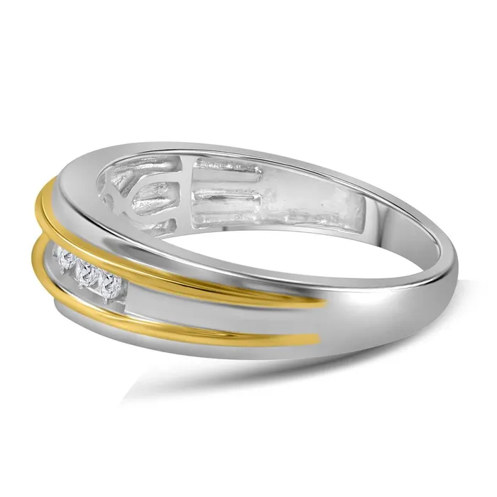 gndatlanta Rings 14k White Gold Round Diamond Wedding Single Row Band Ring 14 Cttw