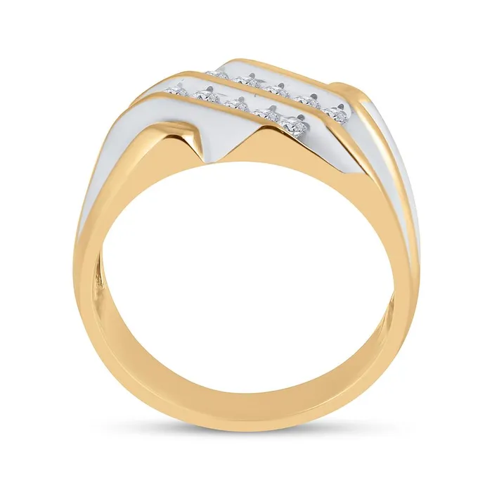 gndatlanta Rings 14k Yellow Gold Round Diamond Band Ring 12 Cttw
