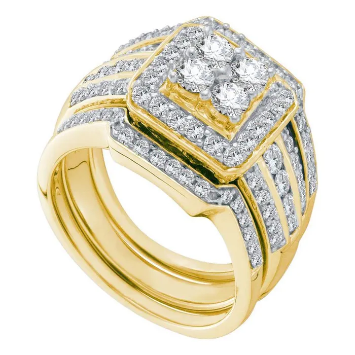 gndatlanta Rings 14k Yellow Gold Round Diamond Bridal Wedding Ring Set 112 Cttw gndatlanta Rings 14k Yellow Gold Round Diamond Bridal Wedding Ring Set 112 Cttw
