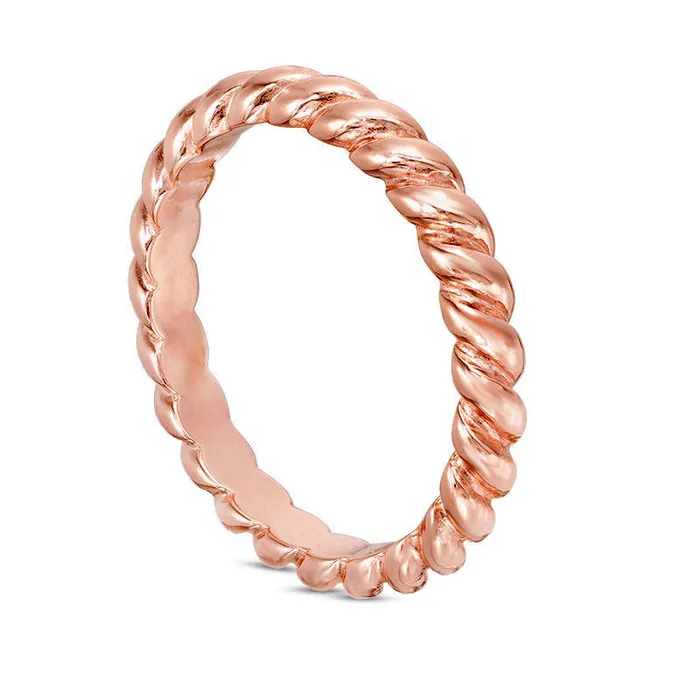 Goldia 010 CT TW Natural Diamond Antique VintageStyle Three Piece Stackable Band Set in Sterling Silver with Solid 18K Rose Gold Plate Rings Goldia 010 CT TW Natural Diamond Antique VintageStyle Three Piece Stackable Band Set in Sterling Silver with Solid 18K Rose Gold Plate Rings