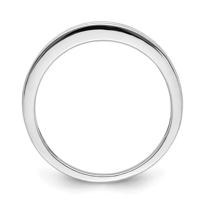Goldia 016ct CZ Solid Real 14k White Gold Wedding Band Ring Rings