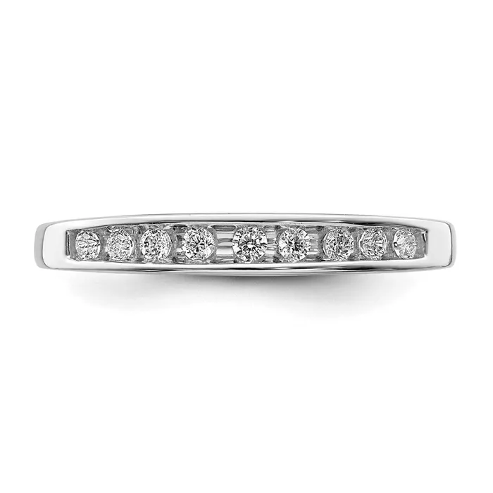 Goldia 016ct CZ Solid Real 14k White Gold Wedding Band Ring Rings