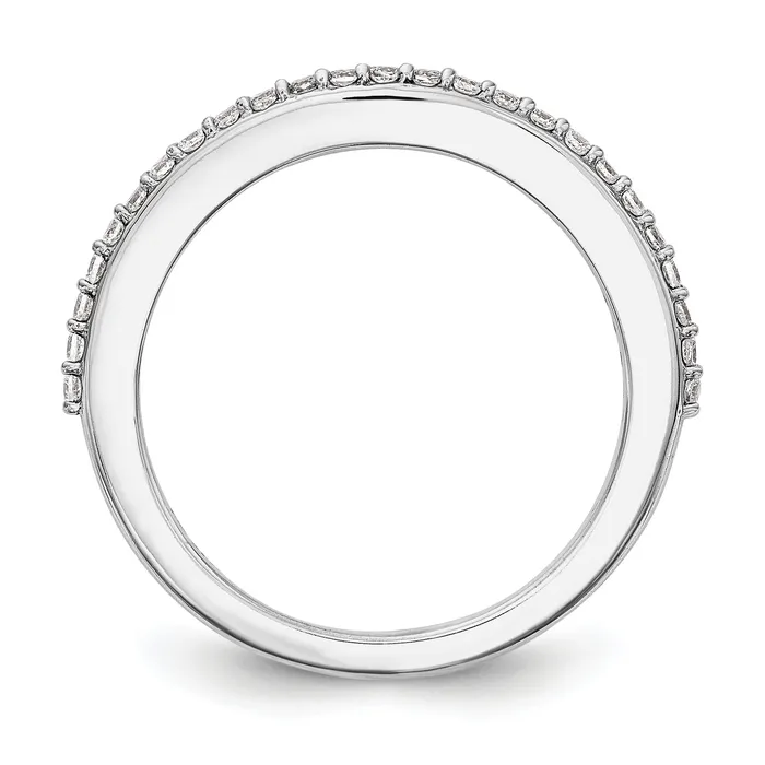 Goldia 036ct CZ Solid Real 14K White Gold Wedding Wedding Band Ring Rings