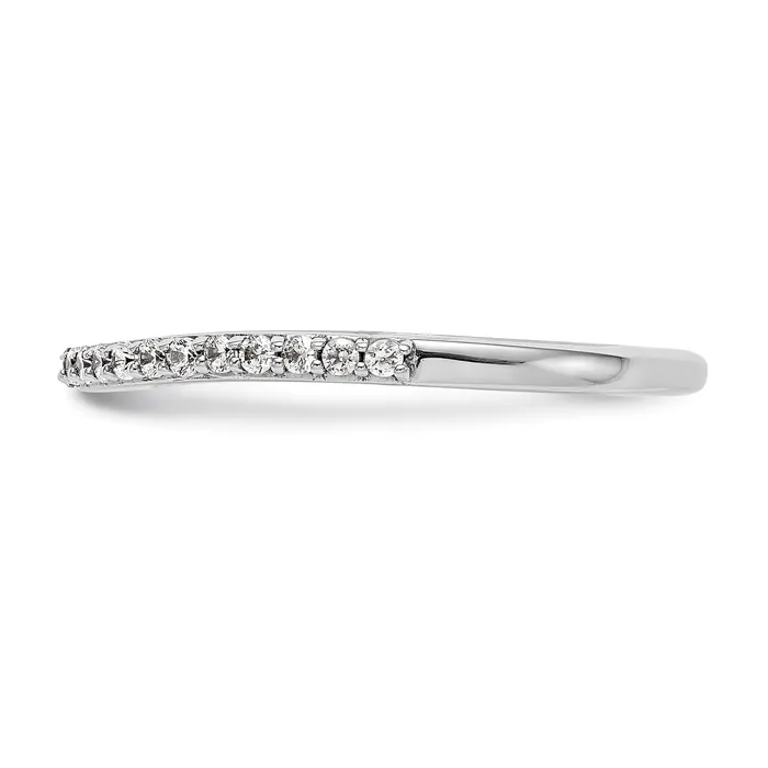 Goldia 036ct CZ Solid Real 14K White Gold Wedding Wedding Band Ring Rings