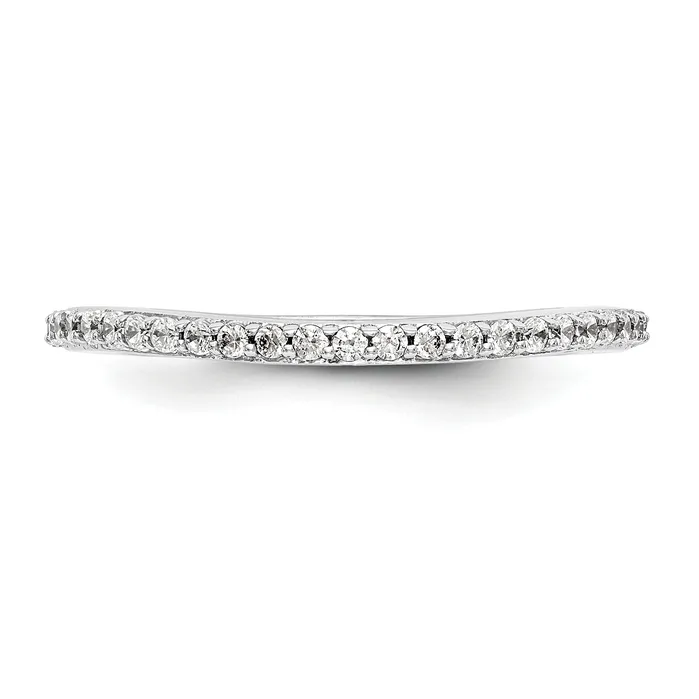 Goldia 036ct CZ Solid Real 14K White Gold Wedding Wedding Band Ring Rings