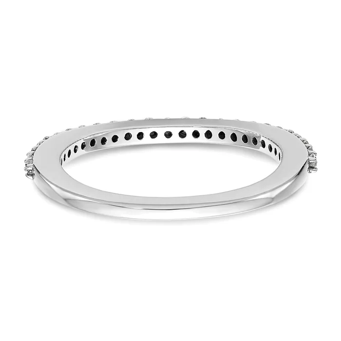 Goldia 036ct CZ Solid Real 14K White Gold Wedding Wedding Band Ring Rings