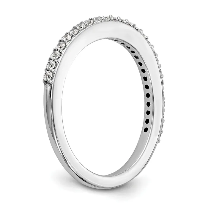 Goldia 036ct CZ Solid Real 14K White Gold Wedding Wedding Band Ring Rings