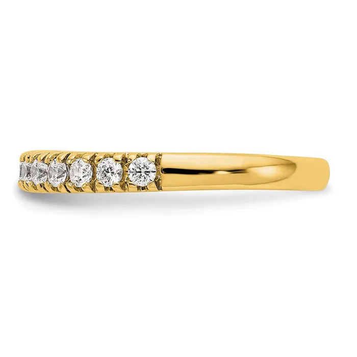 Goldia 050ct CZ Solid Real 14K Yellow Gold Wedding Band Ring Rings