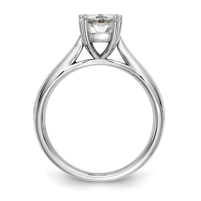 Goldia 075ct CZ Solid Real 14k White Gold Square Solitaire Engagement Ring Rings