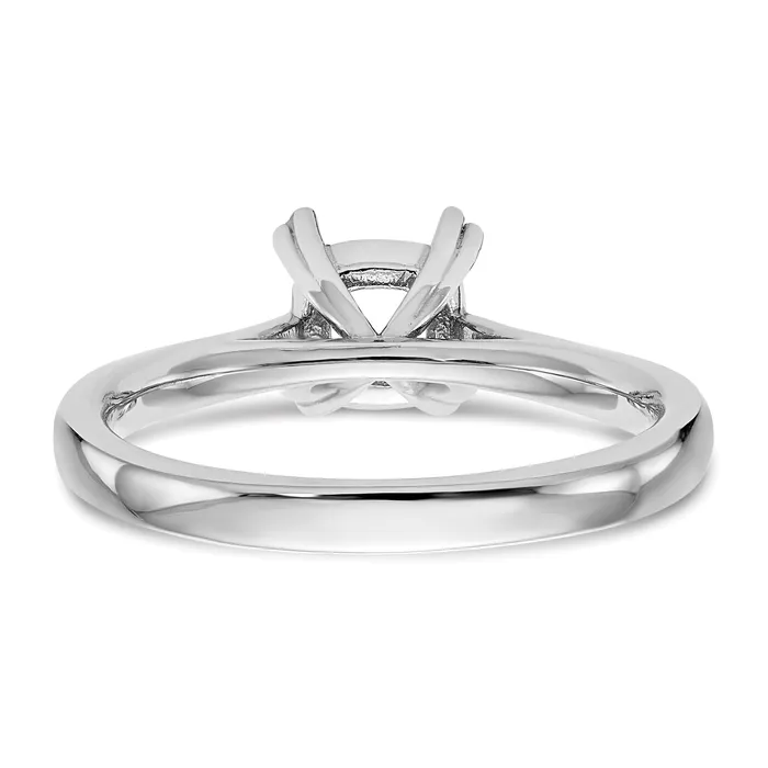 Goldia 075ct CZ Solid Real 14k White Gold Square Solitaire Engagement Ring Rings