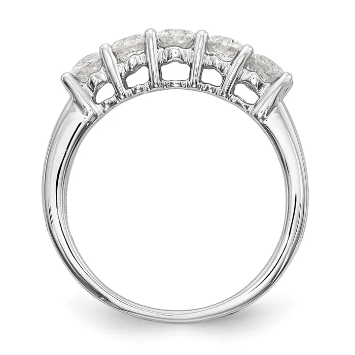 Goldia 088ct CZ Solid Real 14K White Gold Wedding Wedding Band Ring Rings