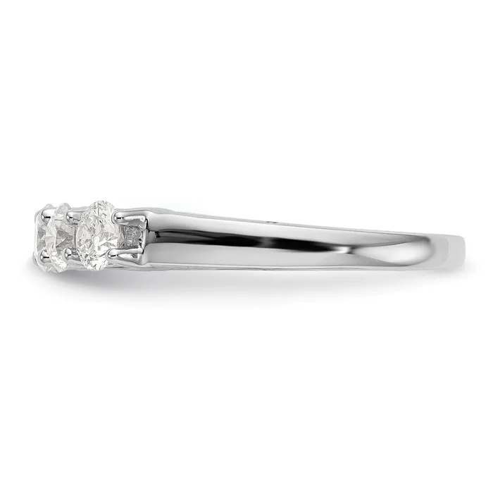 Goldia 088ct CZ Solid Real 14K White Gold Wedding Wedding Band Ring Rings