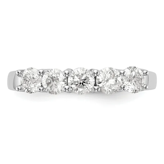 Goldia 088ct CZ Solid Real 14K White Gold Wedding Wedding Band Ring Rings
