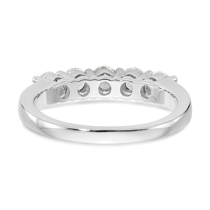 Goldia 088ct CZ Solid Real 14K White Gold Wedding Wedding Band Ring Rings